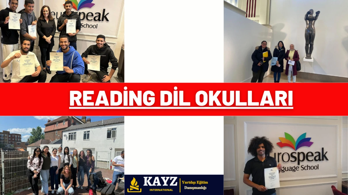 Reading’teki en iyi dil okulları, İngilizce öğrenmek isteyenler için 2025 yılına ait popüler dil kursları ve eğitim merkezlerini gösteren görsel.
