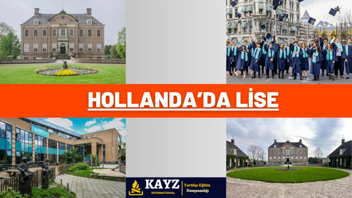 Hollanda’da Lise - Hollanda Lise Eğitimi Fırsatları Hollanda’da Lise eğitimi sunan çeşitli okul kampüslerinin yer aldığı bu görselde, hem tarihi binalar hem de modern okul yapıları dikkat çekiyor. Mezuniyet töreni, öğrenci yaşamı ve doğal kampüs ortamlarıyla Hollanda, uluslararası lise eğitimi almak isteyen öğrenciler için kaliteli ve yenilikçi bir alternatif sunuyor.