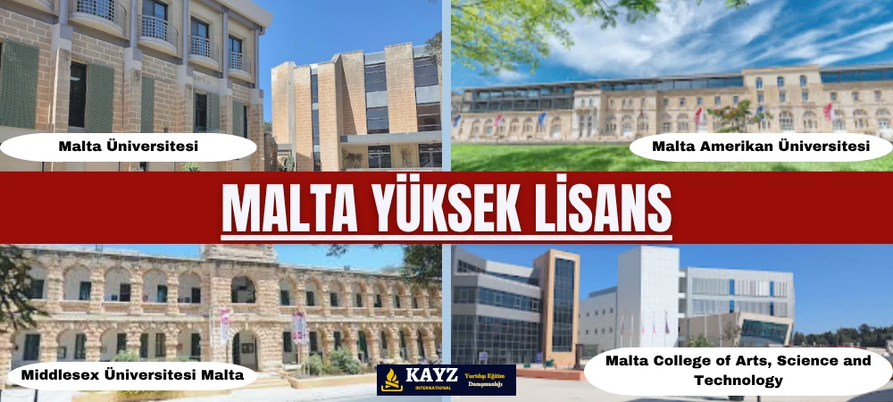 Malta Yüksek Lisans - Malta Yüksek Lisans Eğitimi Fırsatları Malta yüksek lisans programları, tamamen İngilizce eğitim imkânı, uygun yaşam maliyetleri ve Avrupa'da güvenli bir ortam sunmasıyla uluslararası öğrenciler için oldukça cazip bir seçenektir. Görselde yer alan Malta Üniversitesi, Malta Amerikan Üniversitesi, Middlesex Üniversitesi Malta Kampüsü ve Malta College of Arts, Science and Technology; Malta’da yüksek lisans eğitimi almak isteyen öğrenciler için öne çıkan kurumlar arasında yer almaktadır.