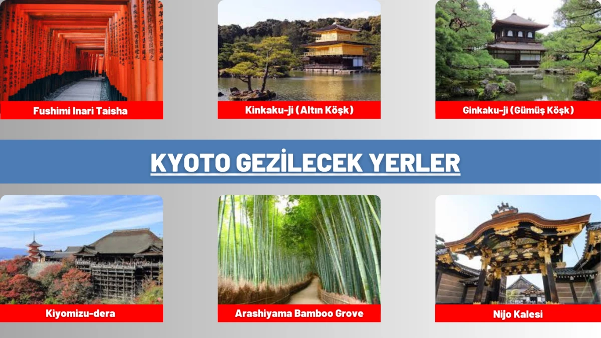 Kyoto’nun en çok ziyaret edilen yerlerinden Fushimi Inari Tapınağı ve bambu ormanı arasında gezilecek tarihi ve doğal güzellikler.