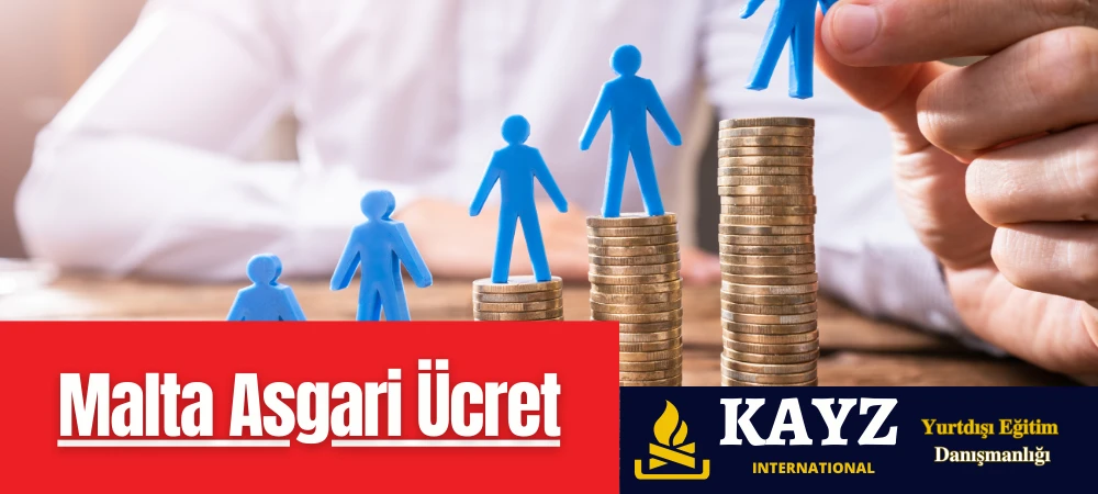 Malta Asgari Ücret oranlarını ve çalışma şartlarını yansıtan grafik, 2024 yılına ait güncel maaş bilgilerinin görselleştirilmiş hali.