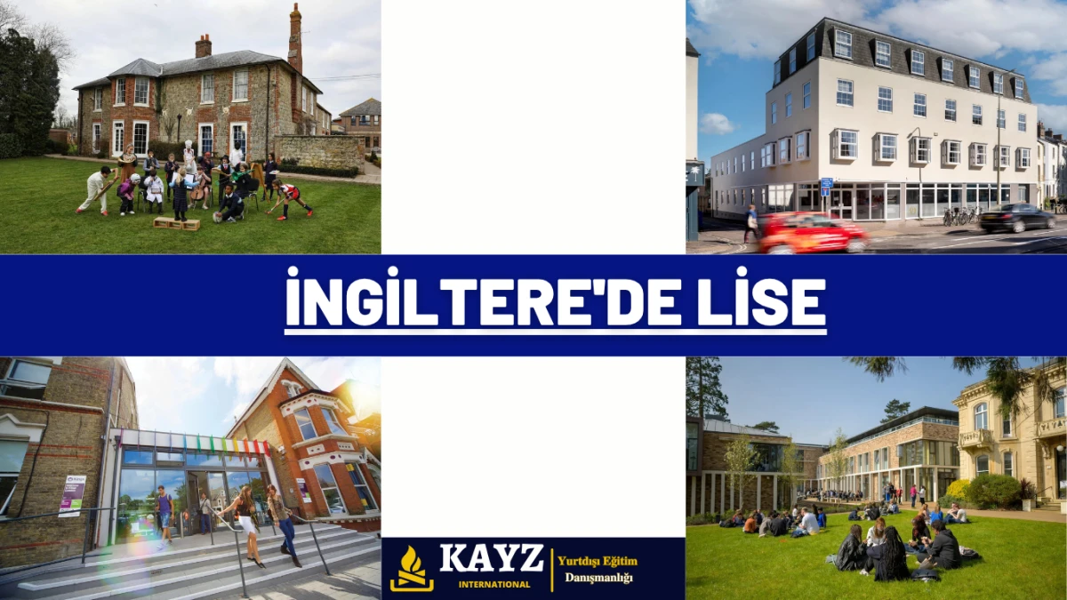 İngiltere’de Lise - İngiltere Lise Eğitimi Fırsatları İngiltere’de Lise eğitimi sunan çeşitli okul binaları, kampüs ortamları ve öğrenci aktiviteleri bu görselde yer almaktadır. Modern ve tarihi yapılarla harmanlanmış eğitim ortamları, öğrencilere hem yüksek akademik standartlar hem de sosyal gelişim fırsatları sunmaktadır.