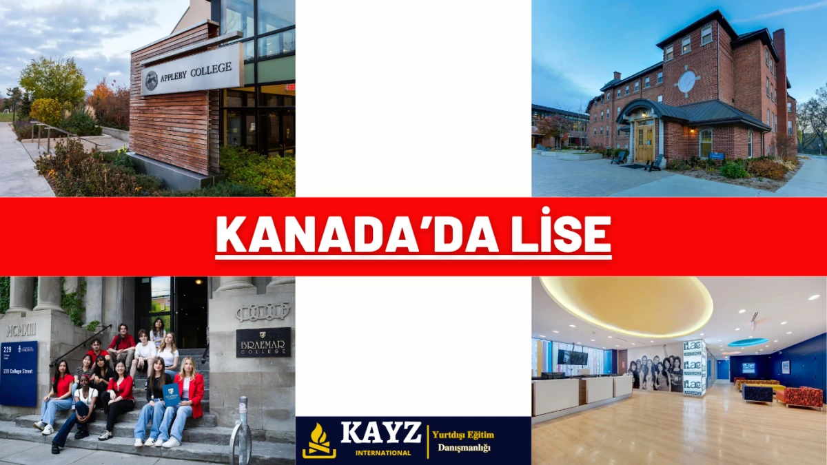 Kanada’da Lise eğitimi almak isteyen öğrenciler için öne çıkan seçkin kolej ve liseleri tanıtan bu görsel, ülkenin farklı şehirlerinden prestijli okul kampüslerini ve öğrenci ortamlarını göstermektedir. Modern eğitim yapıları, sosyal alanlar ve kaliteli akademik programlarıyla Kanada liseleri, uluslararası öğrencilere üst düzey fırsatlar sunmaktadır.