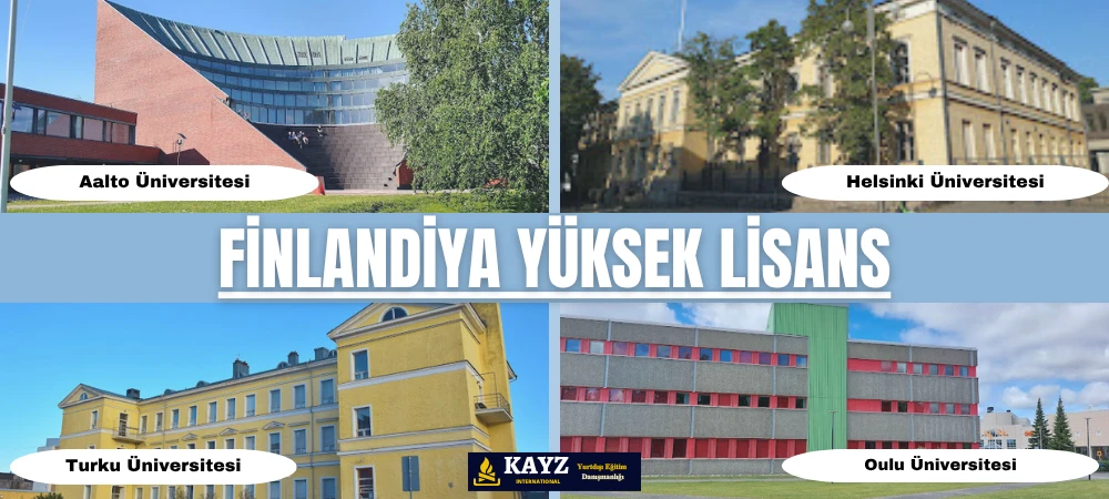 Finlandiya Yüksek Lisans - Finlandiya Yüksek Lisans Eğitimi Fırsatları Finlandiya yüksek lisans fırsatları, kaliteli eğitim sistemi ve inovatif akademik yaklaşımıyla dünya genelinden öğrencilerin ilgisini çekmektedir. Görselde yer alan Aalto Üniversitesi, Helsinki Üniversitesi, Turku Üniversitesi ve Oulu Üniversitesi, Finlandiya'nın en saygın yükseköğretim kurumları arasında yer almaktadır.