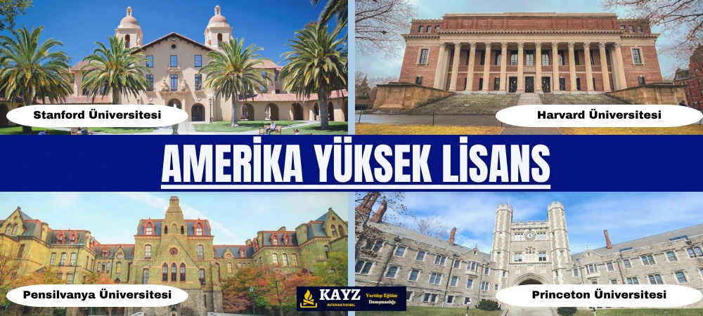 Amerika Yüksek Lisans - Amerika Yüksek Lisans Eğitimi Fırsatları Amerika Yüksek Lisans eğitimi için tercih edilebilecek en prestijli okullar arasında Stanford Üniversitesi, Harvard Üniversitesi, Princeton Üniversitesi ve Pensilvanya Üniversitesi yer alıyor.