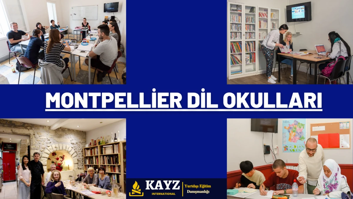 Montpellier dil okulları, Fransızca öğrenmek için en iyi şehirlerden biri olan Montpellier'deki en popüler ve kaliteli dil kurslarını gösteren görsel.