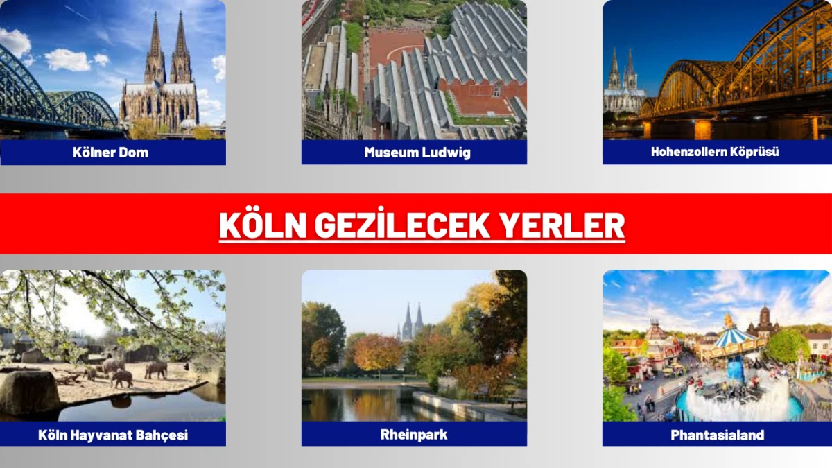 Köln’de gezilecek yerler arasında en popüler durak olan Köln Katedrali, Ren Nehri kıyısında gün batımı manzarasıyla birlikte.
